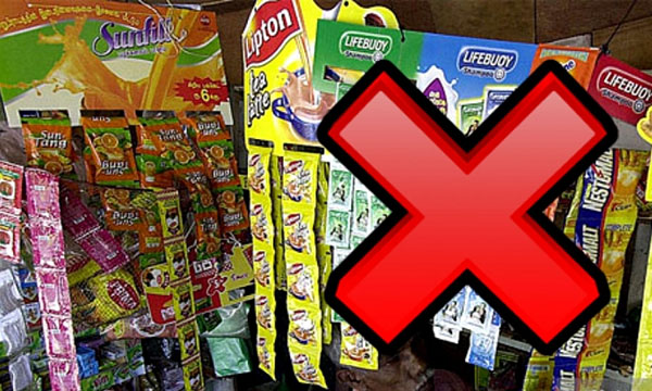 සැෂේ පැකට් තහනම් වෙයි