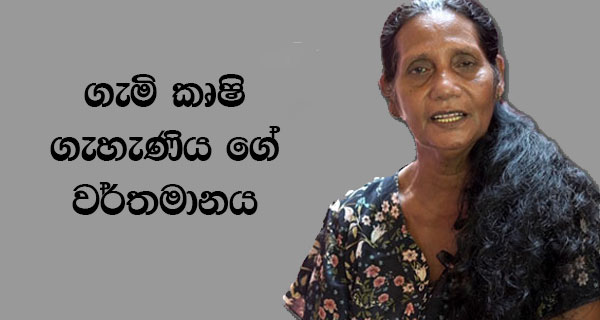 ගැමි කෘෂි ගැහැණිය ගේ වර්තමානය