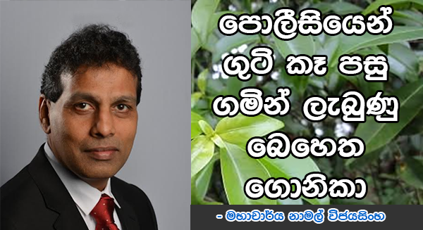 පොලීසියෙන් ගුටි කෑ පසු ගමින් ලැබුණු බෙහෙත ’ගොනිකා’