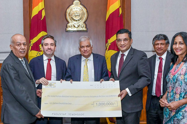 Sri Lanka donates USD 1 million to aid children in Gaza