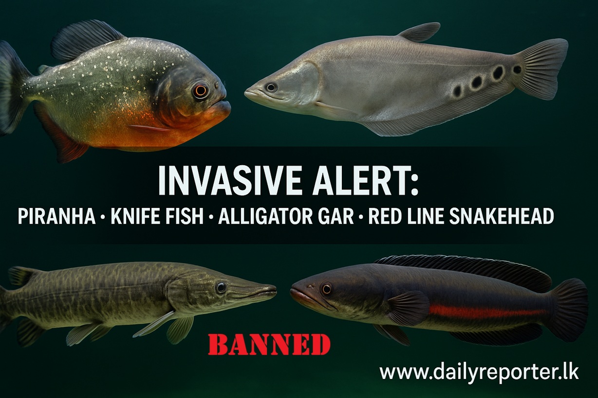 Banned fish dailyreporter Piranha Freshwater fish South America River fish Sharp teeth Powerful jaws Razor-toothed Blunt head Laterally compressed body Silvery Red-bellied